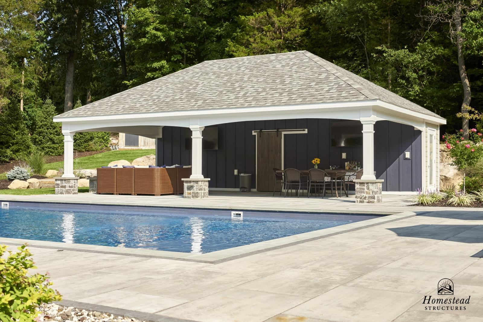 Avalon Pool House Exterior Shots Homestead Structures